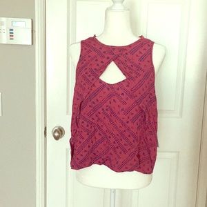 Free people top with front keyhole